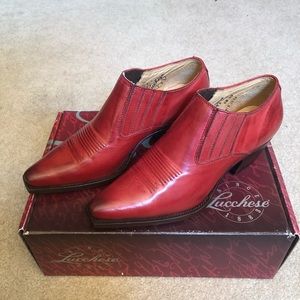 Lucchese Red Scarlet Shoe Boot